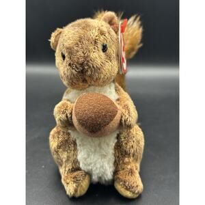 TY Beanie Baby Nutty Retired 5" Squirrel Vintage 2002 NWT Toy Plush